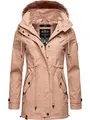 MARIKOO Damen leichte Übergangsjacke Baumwoll-Parka mit Kapuze Nyokoo Light Rose w.P. Gr. M
