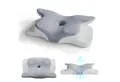 Juskys Nackenstützkissen-Set, Füllung: PU Memory Foam, Bezug: Polyester, Ergonomisch & stützend, atmungsaktiv, waschbar, formstabiles Material