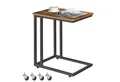 VASAGLE Beistelltisch (1-St), mit Rollen, C-Form, mobiler Kaffeetisch, 35 x 50 x 60 cm