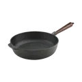 Carl Victor Gusseisenpfanne Bratpfanne hoher Rand rund 25 cm Holzgriff D25W