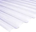 Salux PVC Wellplatte Platte Lichtplatten 76/18 Klar 120 x 80cm Innen Außen 0,8mm