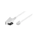 goobay TAE Anschluß-Kabel (TAE-F Stecker auf Westernstecker), weiß, 3m