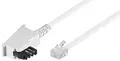 Goobay 68539 TAE-F-Anschlusskabel (Universal-Pin Out), 3 m, Weiß - TAE-F-Stecker