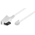 Telefonkabel TAE-F auf RJ11-Stecker Universal Belegung weiß 3 m