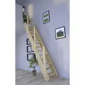 STARWOOD Raumspartreppe "Samos", Fichtenholz, 12 Stufen, max. Geschosshöhe 285 cm - braun