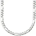 Kette ohne Anhänger BRUNO BANANI "Schmuck Geschenk Silber 925 Halsschmuck Halskette Figarokette" Gr. 55, silber (silberfarben), Halsketten, Herren, 55, Silber 925 (Sterlingsilber), L: 55cm B: 4,2mm, B:4,2mm
