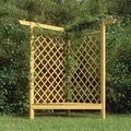 vidaXL Eckpergola mit Bank 166x81x174 cm Kiefernholz Imprägniert