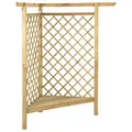 vidaXL Kiefernholz Imprägniert Eckpergola mit Bank Gartenbank Sitzbank Pergola Rankgitter Rankhilfe Spalier Blumenrankgitter 166x81x174cm
