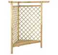 vidaXL Pergola, Eckpergola mit Bank 166x81x174 cm Kiefernholz Imprägniert