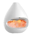 Aroma-Diffuser mit Salzkristall-Leuchte | im edlen Design | Duft- und Salzkristall-Funktion | Luftbefeuchter und Ionisator | 2 x Halogenlampen | Messbecher | Netzteil | für ätherische Öle