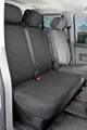 WALSER Autositzbezug Transporter VW T5 Passform, 1 Doppelbankbezug vorne, 2 Kopfstützenbezüge, 4-tlg.