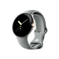 Google Pixel Watch – Android-Smartwatch mit Aktivitätsaufzeichnung – Smartwatch mit Herzfrequenz-Tracker – Edelstahlgehäuse in Champagne Gold mit Sportarmband in Hazel, LTE