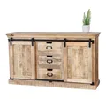XXL Sideboard VODICE 150cm massiv edles Mangoholz Anrichte Landhaus Industial