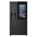 LG GSXE81EVBD Side-by-Side Kühlschrank mit Gefrierfach (628 L, Energieklasse D) mit InstaView, Door-in-Door, Total No Frost, Eis- und Wasserspender, Schwarz