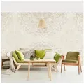 Bilderdepot24 Mustertapete Spirituell Mandala Aquarell Ornament Muster beige Muster Wanddeko, Glatt, Matt, (Vliestapete inkl. Kleister oder selbstklebend), Wohnzimmer Schlafzimmer Küche Flur gemusterte Vliestapete Wandtapete beige 3.36 m x 2.25 m