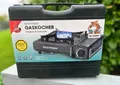 Easymaxx Gaskocher schwarz, tragbar, Flamme regulierbar,  Hartschalenkoffer