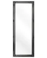 Beliani Wunderschöner Spiegel mit gemustertem Rahmen schwarz edel 50 x 130 cm Fougers
