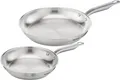 TEFAL VIRTUOSO Bratpfannen 24 & 28 cm Edelstahl Induktion unbeschichtet E49204