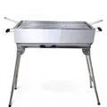 Mangal Schaschlik Kairat Grill Edelstahl rostfrei Grill mit Grillrost