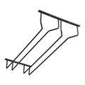 Gläserhalter für 2 Glasreihen 235 x 500 x 70 mm schwarz Schrankhalterung für Weingläser Sektkelche Stielgläser Weinglasregal von SOTECH