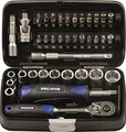 Projahn Mini Steckschlüssel und Bit-Box 38-tlg. (kompaktes Set mit verschiedenen Steckschlüssel, farbcodierten Bits: Schlitz, Kreuzschlitz, Torx, passend für nahezu jede Anwendung, Werkzeugbox) 394072