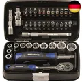 Projahn 394072 Mini Steckschlüssel und Bit-Box 1/4" , kompaktes Set mit 