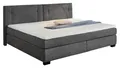Boxspringbett Doppelbett Dunkelgrau Mikrofaser TTFK-Matratze Topper 240 x 200 cm