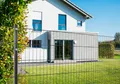 Peddy Shield Einstabmattenzaun, grau (anthrazit), H/L: 125cm x 20m, Pfosten: 11 Stk.