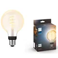 Philips Hue White E27 White Filament LED Globe Lampe G93 7W - Vintage-Stil mit G