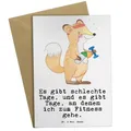 Mr. & Mrs. Panda babykarte Fuchs Fitness - Geschenk, Grußkarten, Beileidskarte, einladungskarten, Fitnessstudio, Sport, weihnachtskarten, Treiben, osterkarte, Sportclub, Grußkarte, Kraftsport