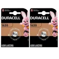 2 x Duracell Lithium-Knopfzelle CR1620 3V 60mAh