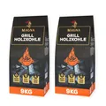 18KG (9kg x 2 Sack) MAGNA GRILL Grillkohle Holzkohle BBQ Kohle Premium Qualität
