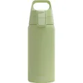 SIGG - Isolierte Trinkflasche - Thermosflasche Shield Therm One Eco Green - kohlensäurehaltige Getränke - Auslaufsicher - Spülmaschinenfest - BPA-frei - 90% recycelter Edelstahl - Hellgrün - 0,5L