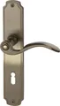 Südmetall Türgriff-Garnitur Langschild Rebeca BB Messing brüniert bronze 220 x 43 mm