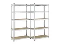 Juskys Lagerregal Basic 2er Set 180x90x40 cm – Metall Schwerlastregal, 10 Böden, 1750 kg, verzinkt