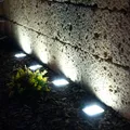 Solarlampe Außen Bodenleuchte Steckleuchten Garten Edelstahl LED L 10 cm 4er Set