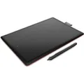 One by Wacom, Grafiktablett schwarz/rot, Small
