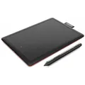 Wacom One Small 2017 Grafiktablett inkl. kabellosem Stift (2.540 dpi, USB) rot