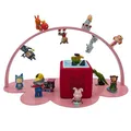 Kawentsmann Regal Wolke – Magnetisches Standregal für 70–100 Hörfiguren – kompatibel mit Toniebox & Ladestation – Aus Metall, schneller Aufbau, Kinderzimmer (Rosa)