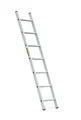 DRABEST PRO Serie Anlegeleiter Aluminium-Stufenleiter - 7 Stufen - mit Leiterhaken - Tragfähigkeit 150 kg - Anti-Rutsch-Füße, Leichtes Gewicht, korrosionsbeständig - EN131