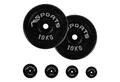MSports® Hantelscheiben Hantelscheiben Paar aus 100% Gusseisen 5-30 kg Hantel, (2 x 10 kg - Schwarz)