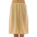YESET Unterrock Maxi Unterrock Gummibund Falten Rock Skirt Maxirock Beige L/XL Falten beige L/XL