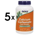 5 x NOW Foods Calcium Carbonate, Pure Powder - 340g (28,82 EUR/kg)