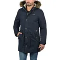 Indicode Parka IDPulsoor Winterjacke mit abnehmbarem Kunstfellkragen blau XXXL (60/62)