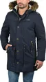 INDICODE IDPulsoor Herren Winterjacke Parka Mantel gefüttert mit Teddy-Futter Fellkapuze Pattentaschen Baumwollmischung Regular fit