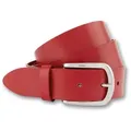 BERND GÖTZ Ledergürtel mit Dornschließe in Hufeisenform rot 85