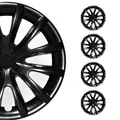 OMAC 4X Radkappen Radzierblenden Radblenden 16" Zoll Stahlfelgen Glänzend Schwarz-Schwarz