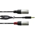 Cordial Audio Adapterkabel [1x Klinkenstecker 3.5 mm - 2x XLR-Stecker] 1.80 m Schwarz
