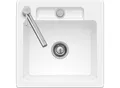 Villeroy & Boch Einbauspüle Siluet 50 S 510x510mm Exc-Garn. aus TitanCeram Weiß Alpin cplus, 334502R 334502R1