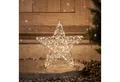 Lights4fun LED-Stern für außen 35cm Bicolor LED Stern Weihnachtsdeko außen, LED fest integriert